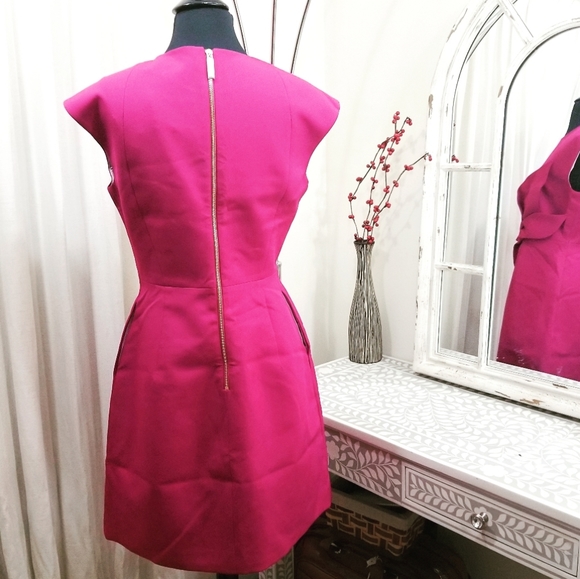 🍒NWT🍒 TED BAKER OCCASION FUCHSIA DRESS - Picture 3 of 4